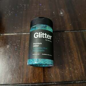 Hemway Premium Turquoise Blue Holographic Glitter Shaker